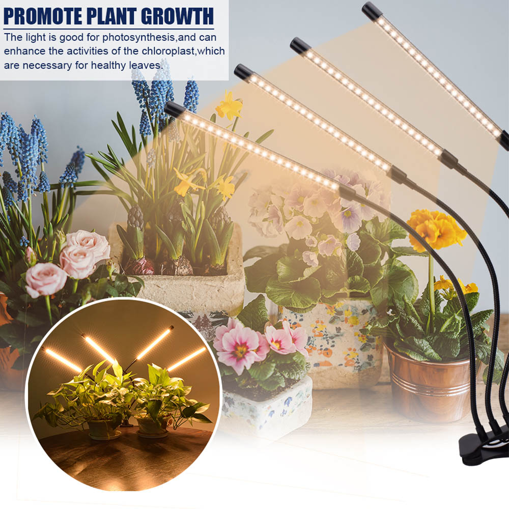 LED Grow Light Plant 4 Heads Growing Lamp Lights for Indoor Plants