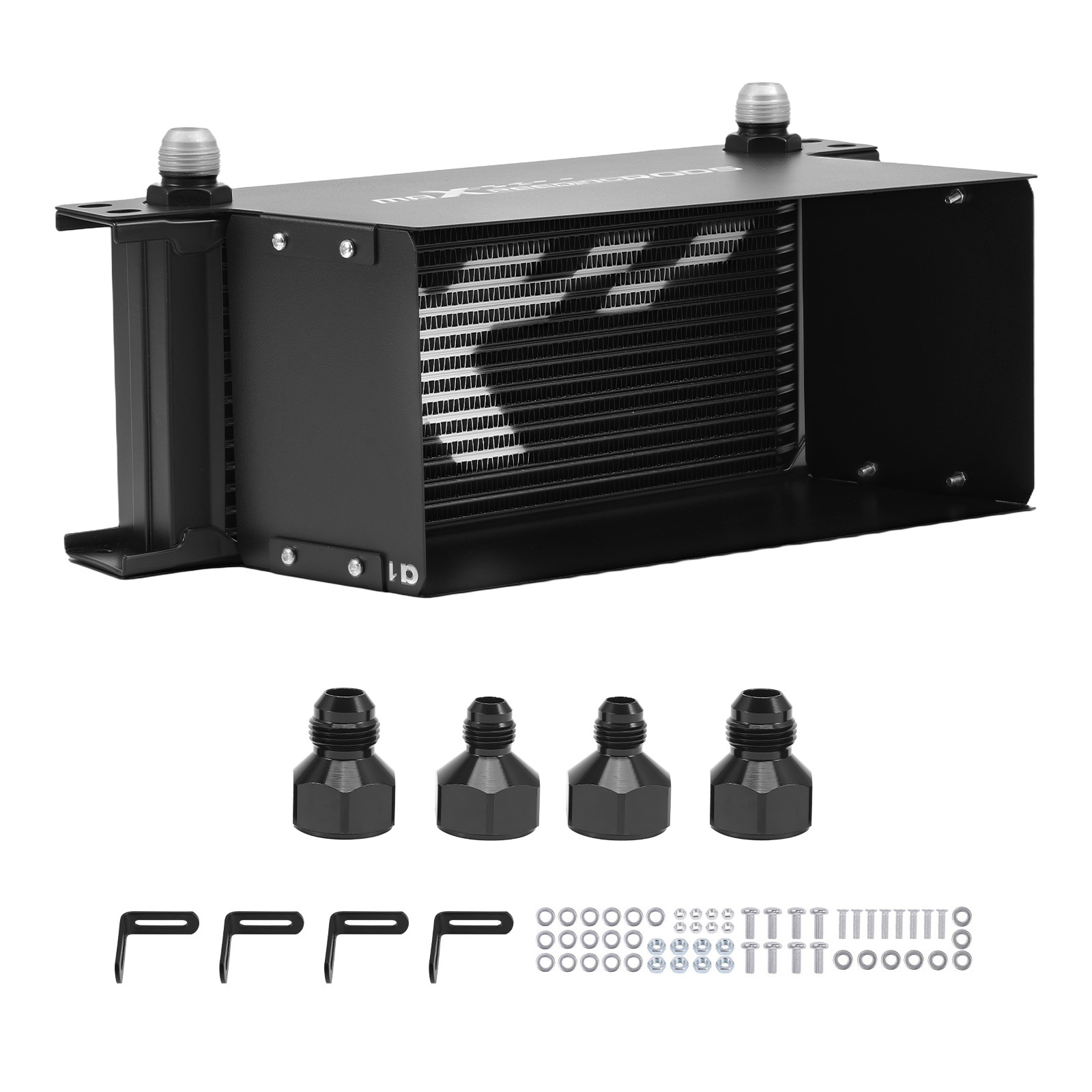 16-Row AN10 Oil Cooler for Universal Cars Air Guide Kit Aluminum Construction