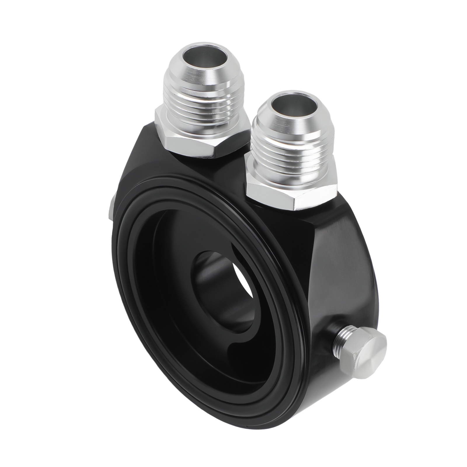 10 Row 10AN Universal Engine Transmission Oil Cooler + Filter Adapter Hose Kit