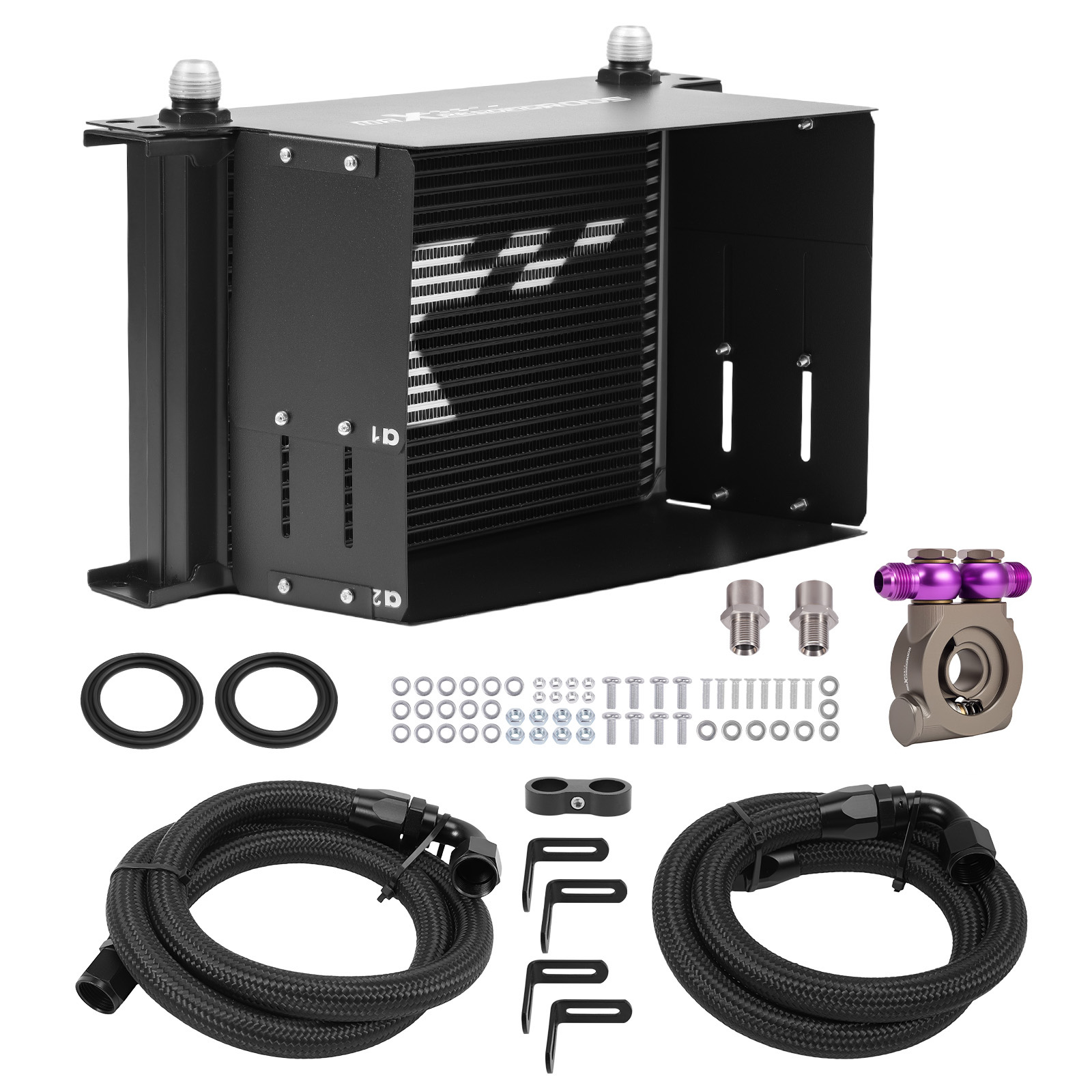 Radiateur Huile Transmission 25 Rangées AN10 Kit Complet Aluminium 73-83°C