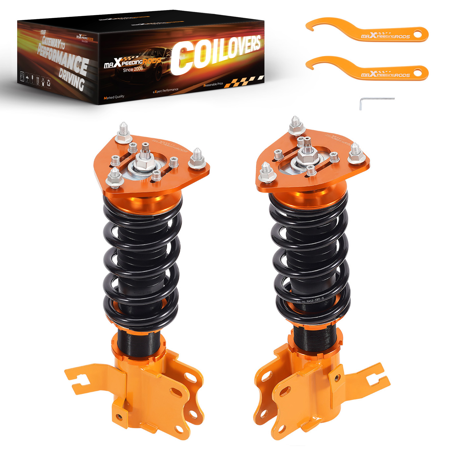 2pc Avant Adj. Coilovers Shock Absorber Spring Struts For Nissan S13 240SX 89-90