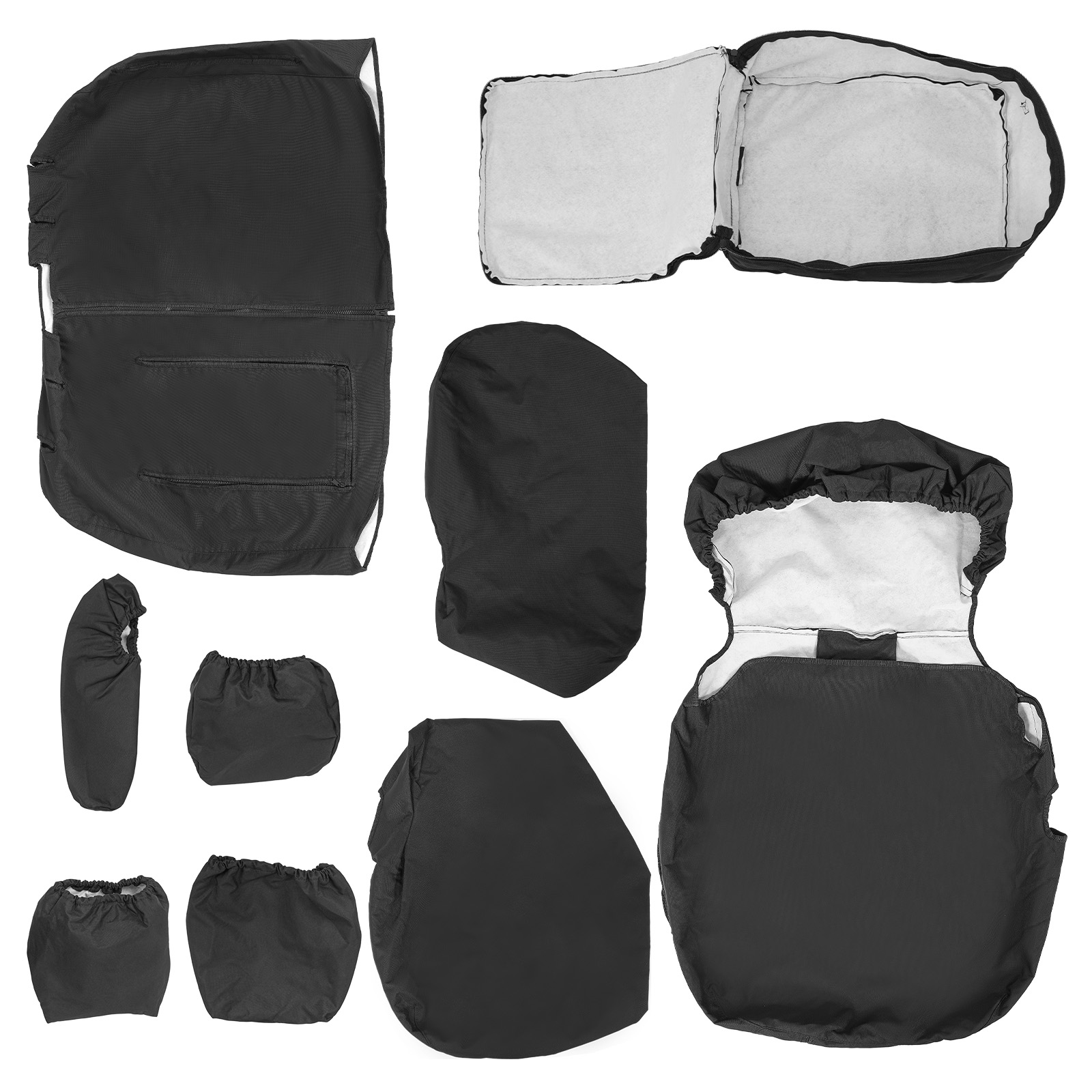Front Seat Covers for Ford Transit 2013-2023 Heavy Duty Black Washable
