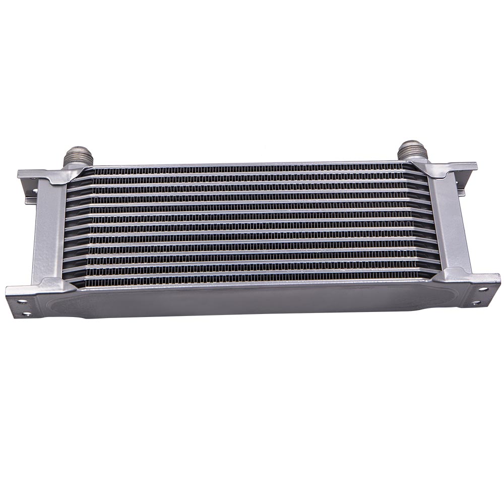 New Universal 13 Row Oil Cooler Oil Lines M20 Filter Adapter Kit Silver Engine
