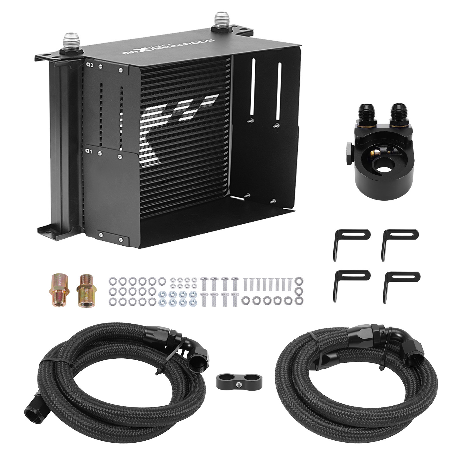 Kit Complet Refroidisseur Huile 30 Row AN10 Universel Transmission + Accessoires