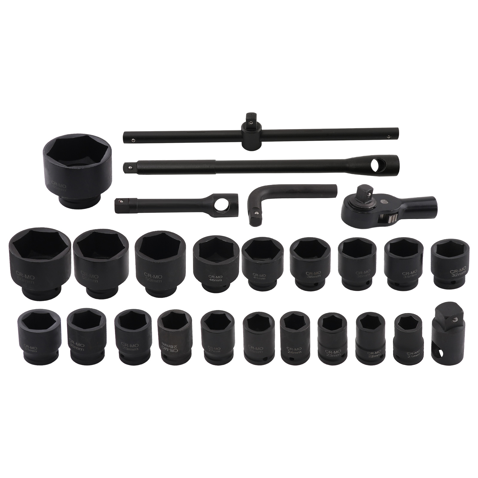 23pc Metric Impact Socket 3/4