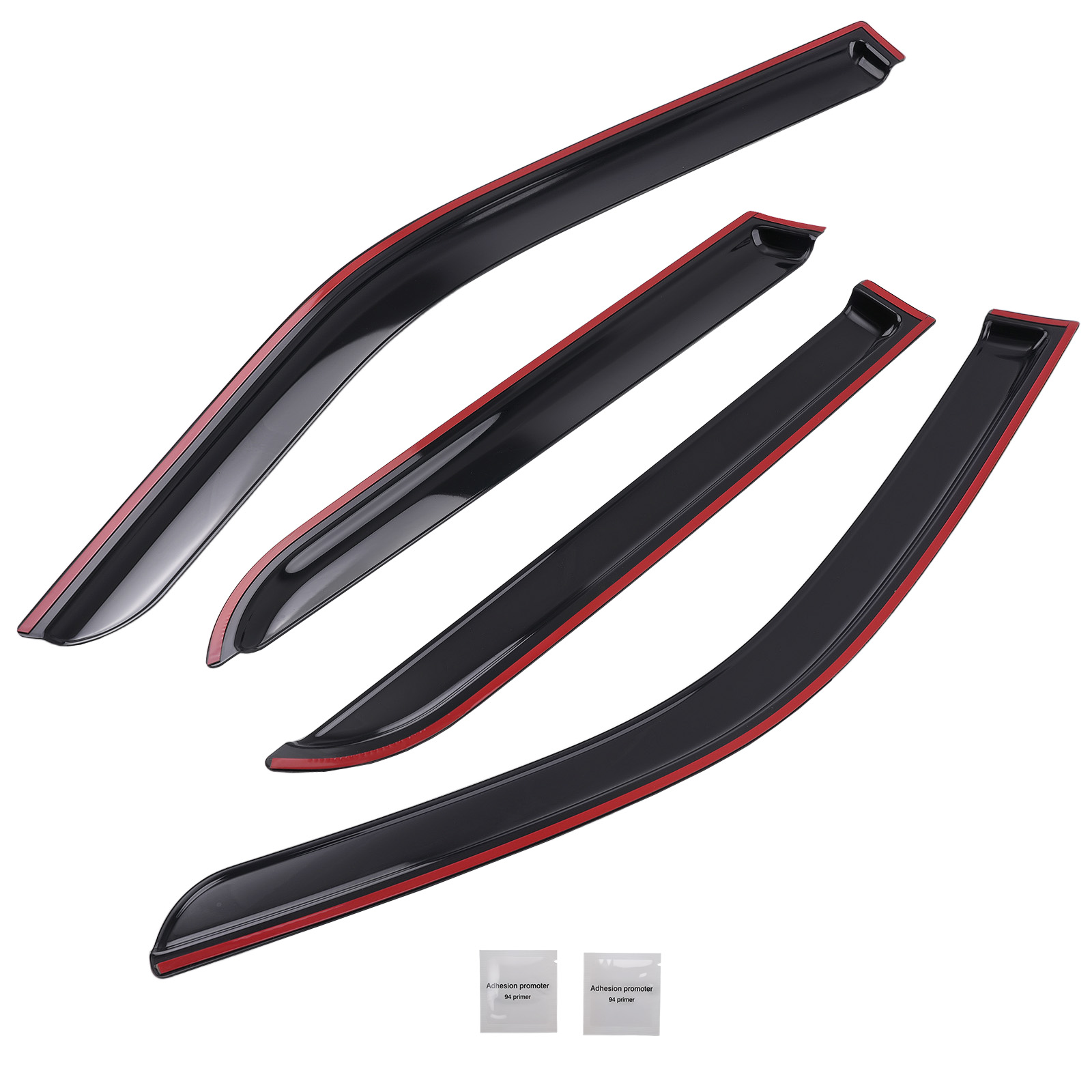 Rain Guards for Ford Kuga 2008-2012 Outside Mount Black  Front Rear 4-Piece Set