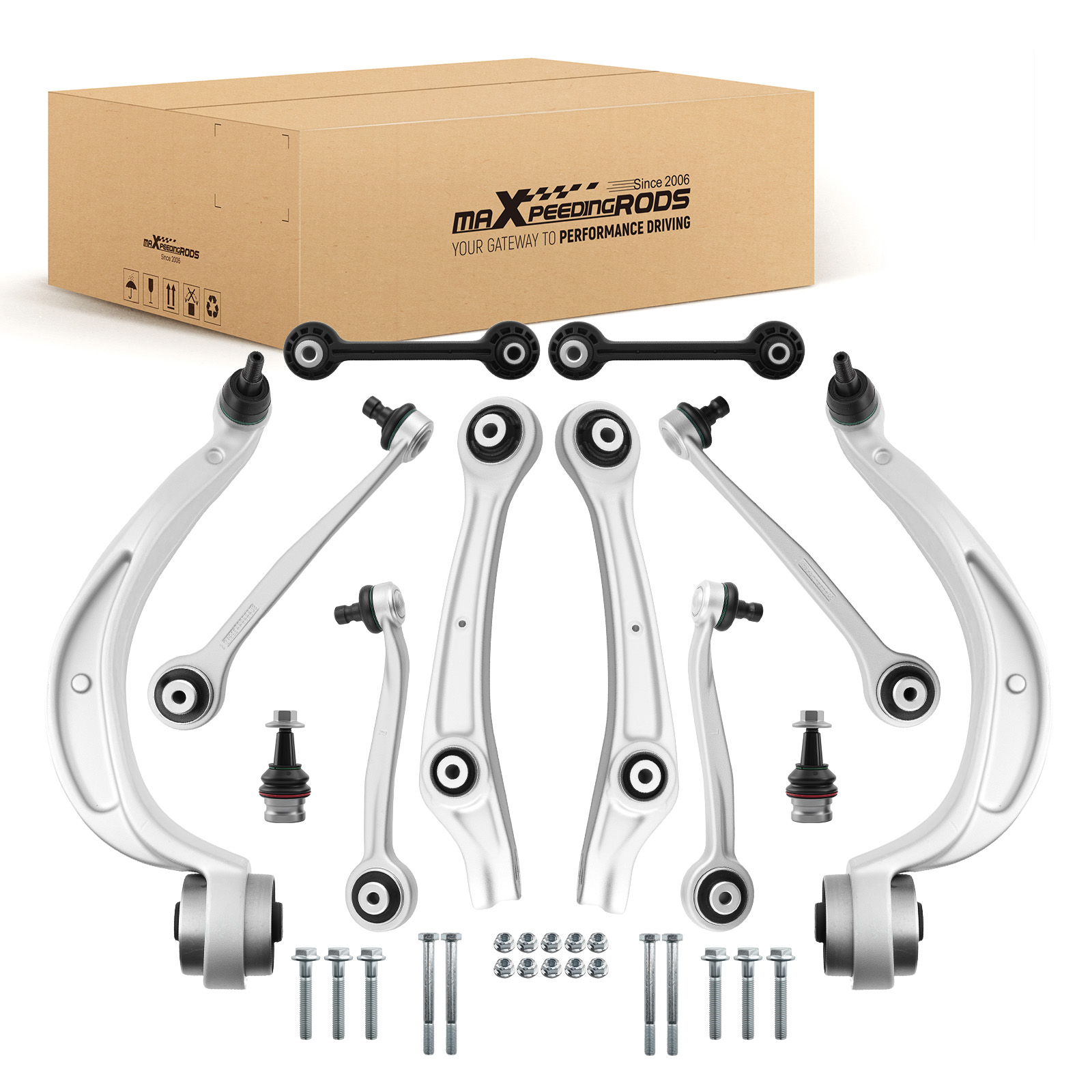 12PCS FRONT CONTROL ARMS WISHBONE SUSPENSION FOR AUDI A4 AVANT 8K A5 8T 8F Q5 8R