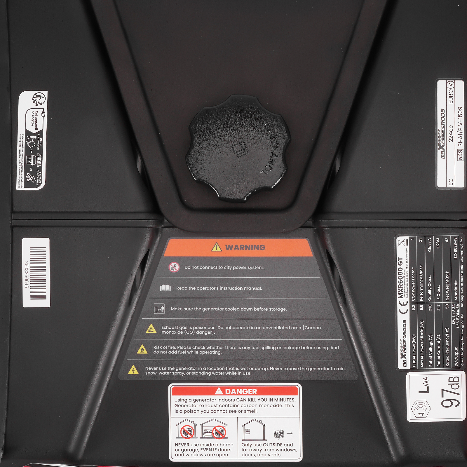 Générateur Inverter 5.5KW 230V à essence Groupes électrogènes for camping car