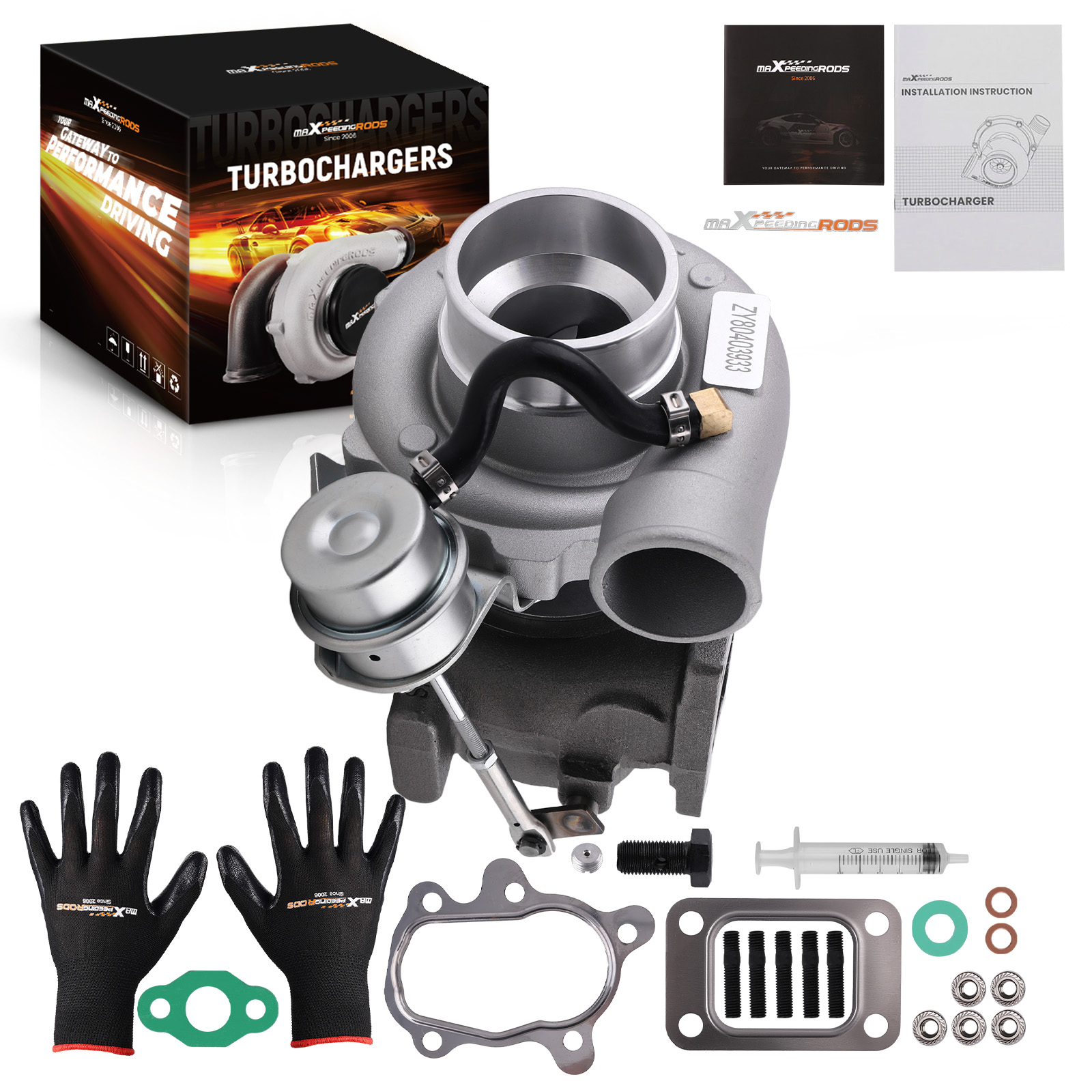 Universal Turbocharger Kit for 1.5-2.0L Engine T25 Flange 76 Turbine Trim 350BHP