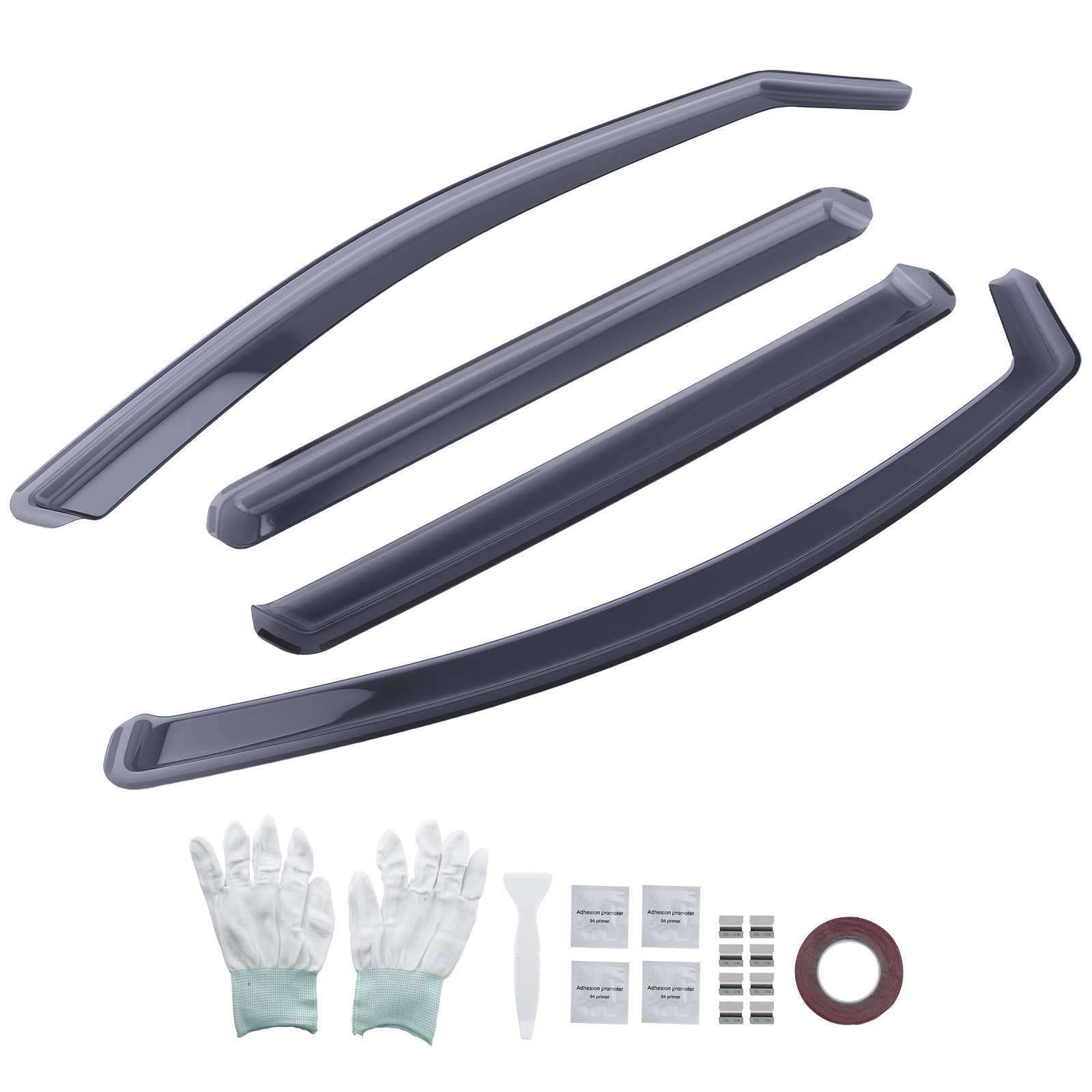 Front Rear Rain Guards for Nissan Qashqai MK2 2014-2021 Wind Deflectors 4pc