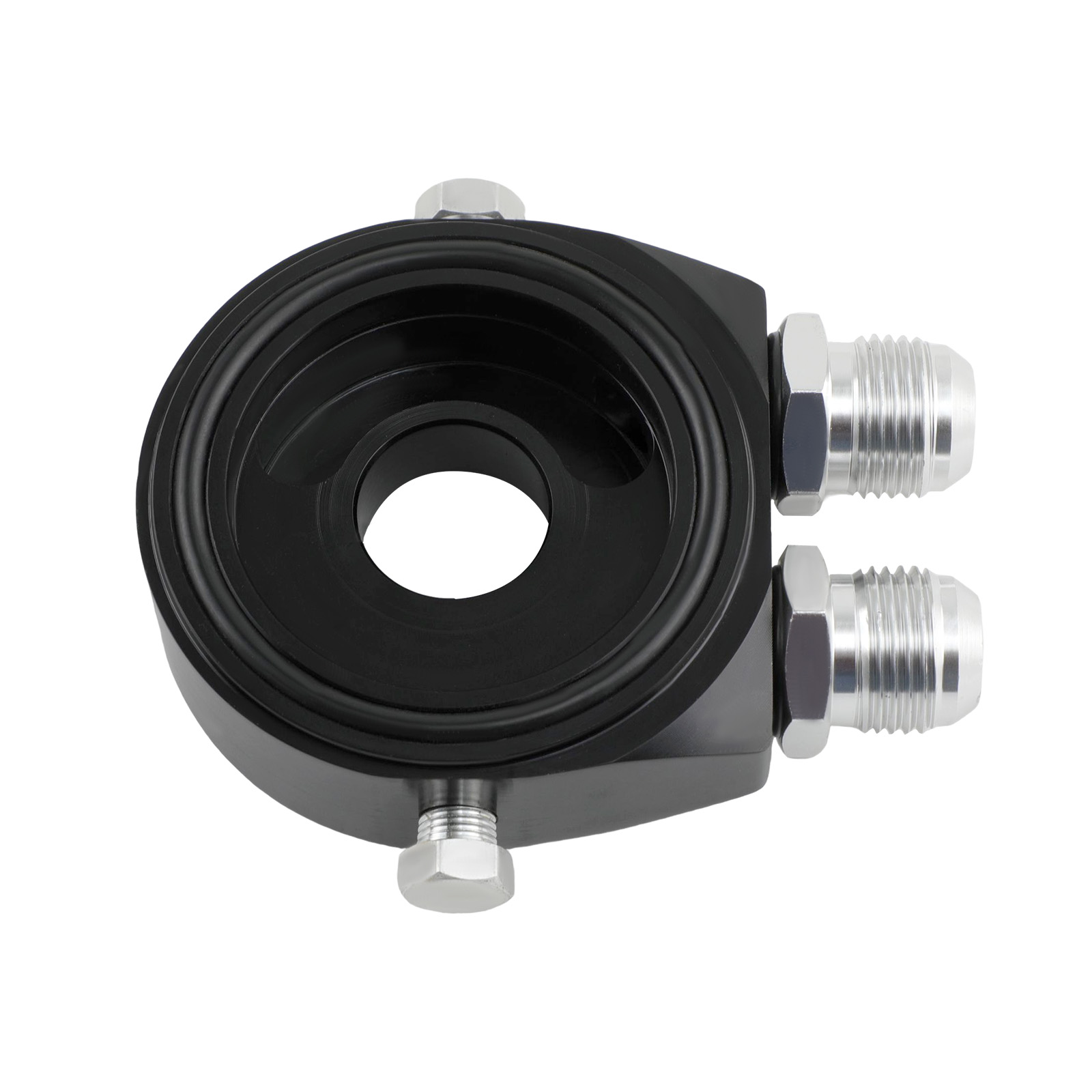 10 Row 10AN Universal Engine Transmission Oil Cooler + Filter Adapter Hose Kit