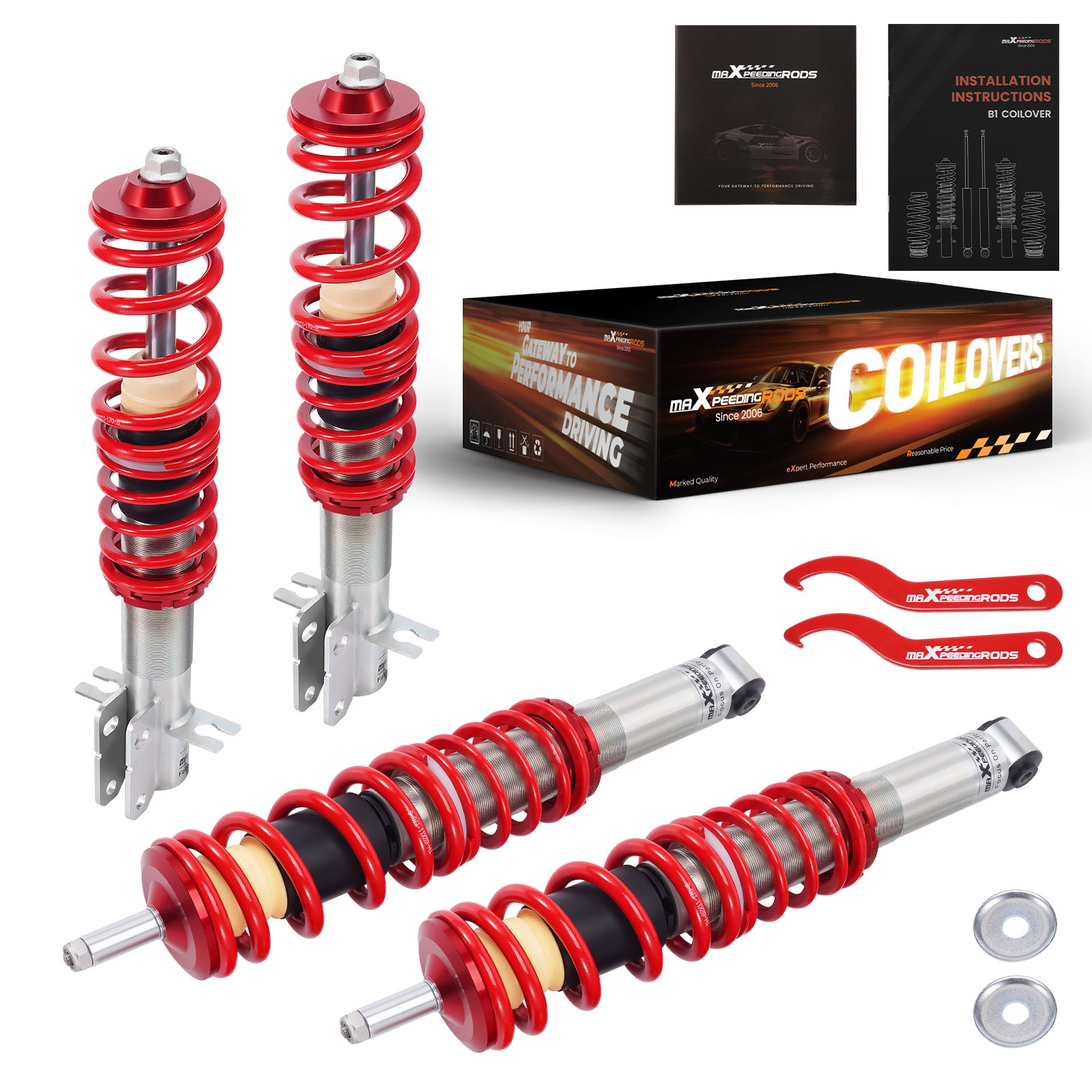 Amortisseurs Combinés Filetés for VW Scirocco 53 53B de 1975 a 1989 1.3 1.6