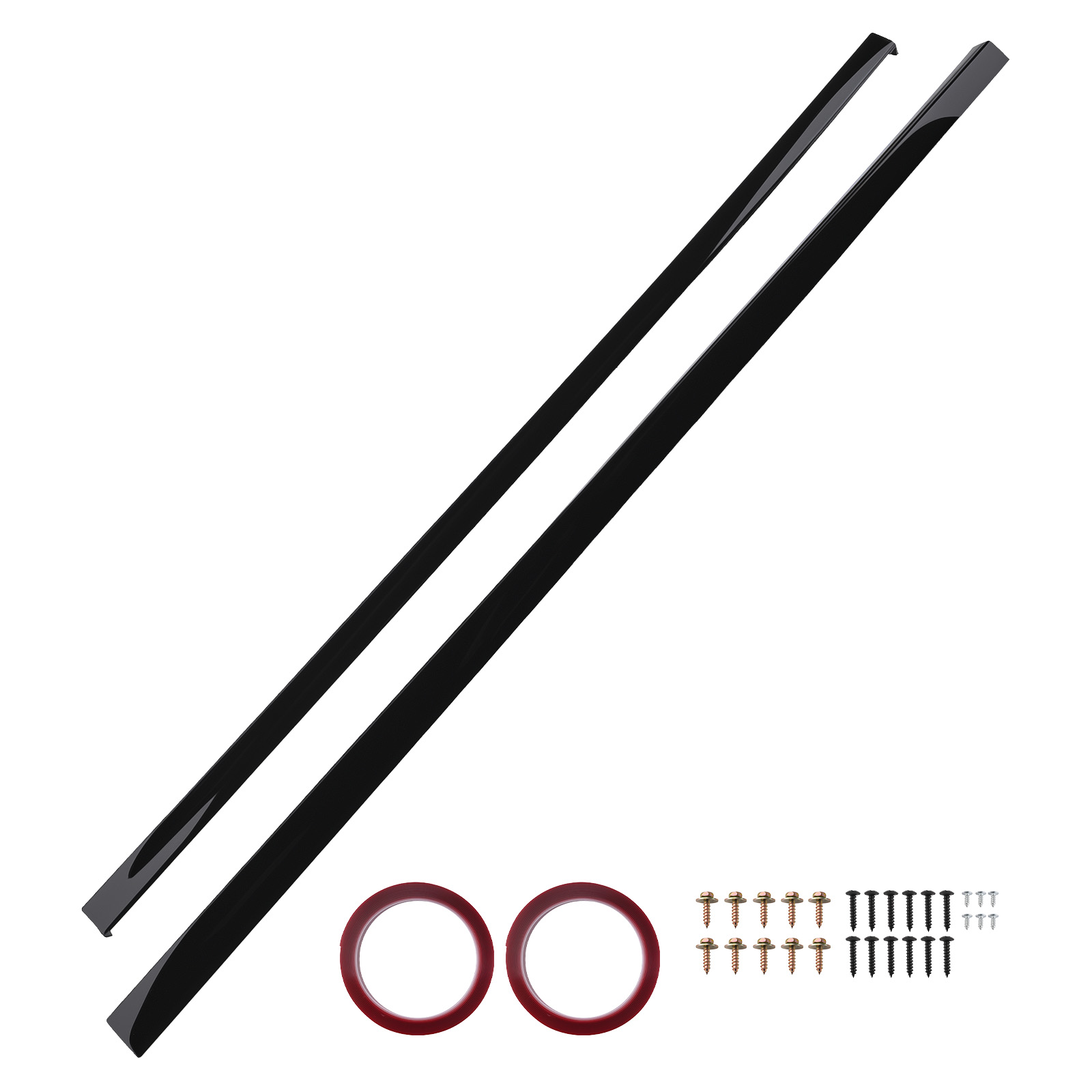 Black ABS Side Skirt Panel Kit for VW Golf MK7 MK7.5 13-20 Body Extension R Line
