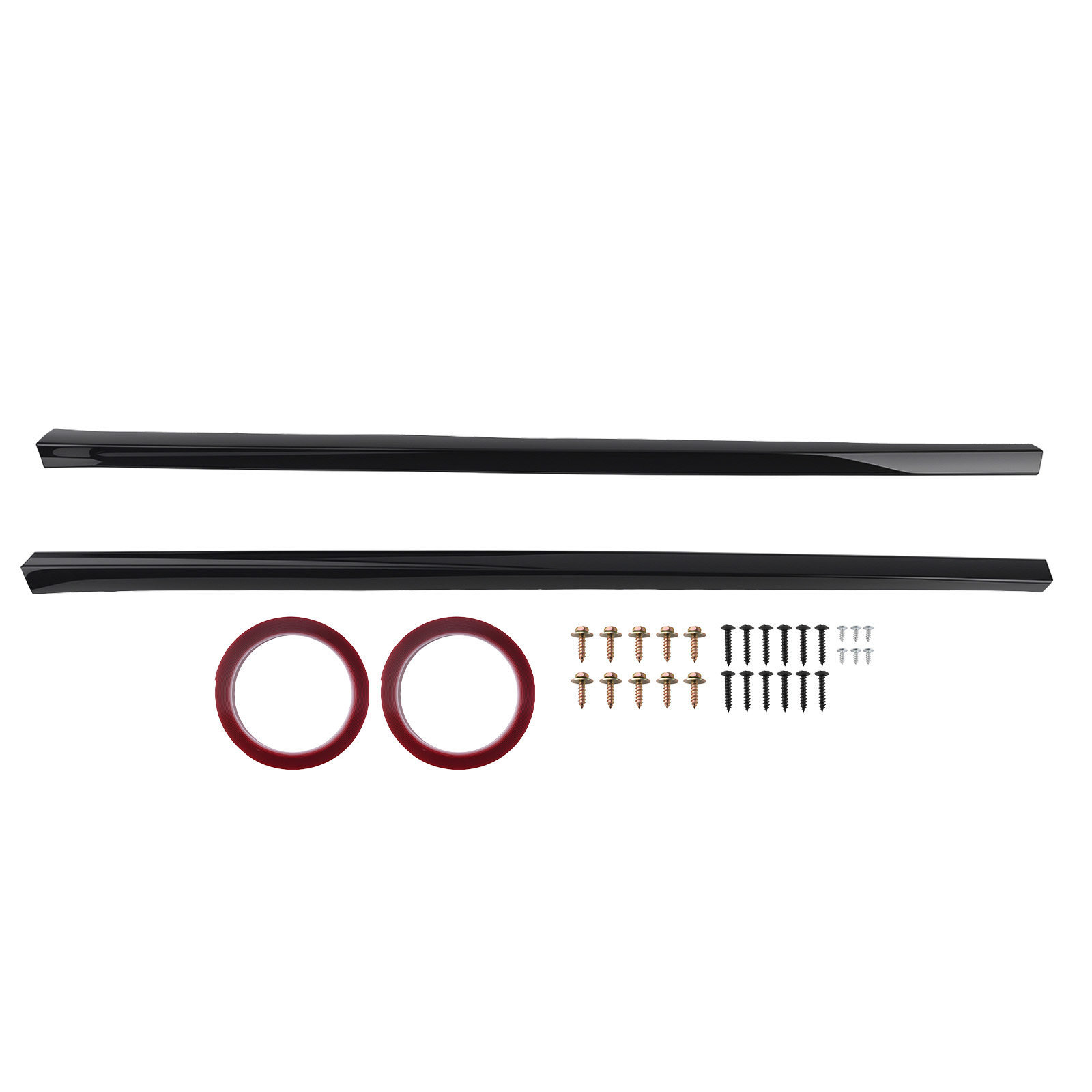 Black ABS Side Skirt Panel Kit for VW Golf MK7 MK7.5 13-20 Body Extension R Line