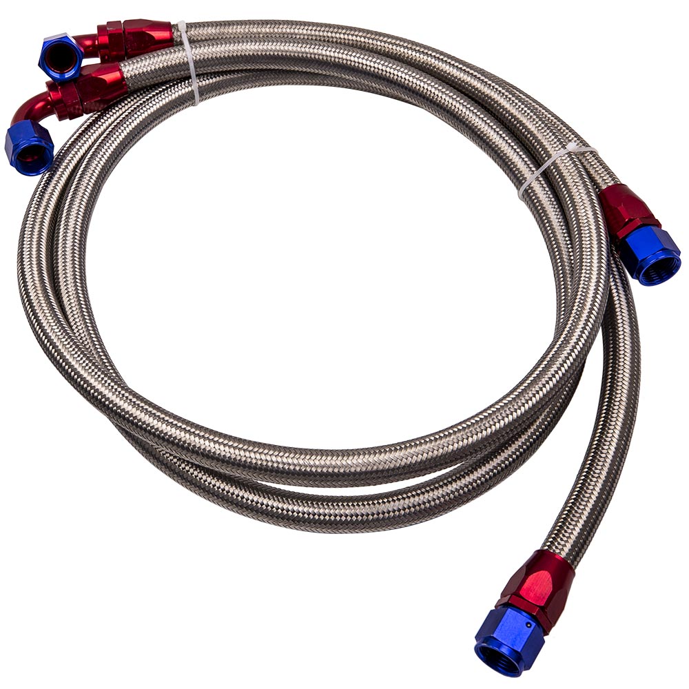New Universal 13 Row Oil Cooler Oil Lines M20 Filter Adapter Kit Silver Engine