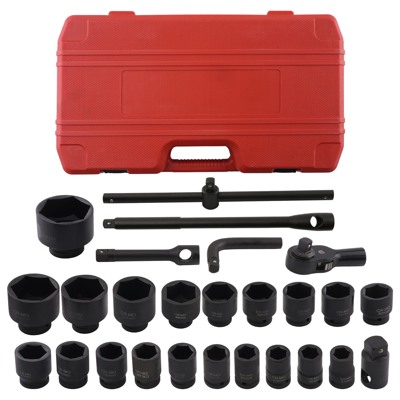 23pc Metric Impact Socket 3/4