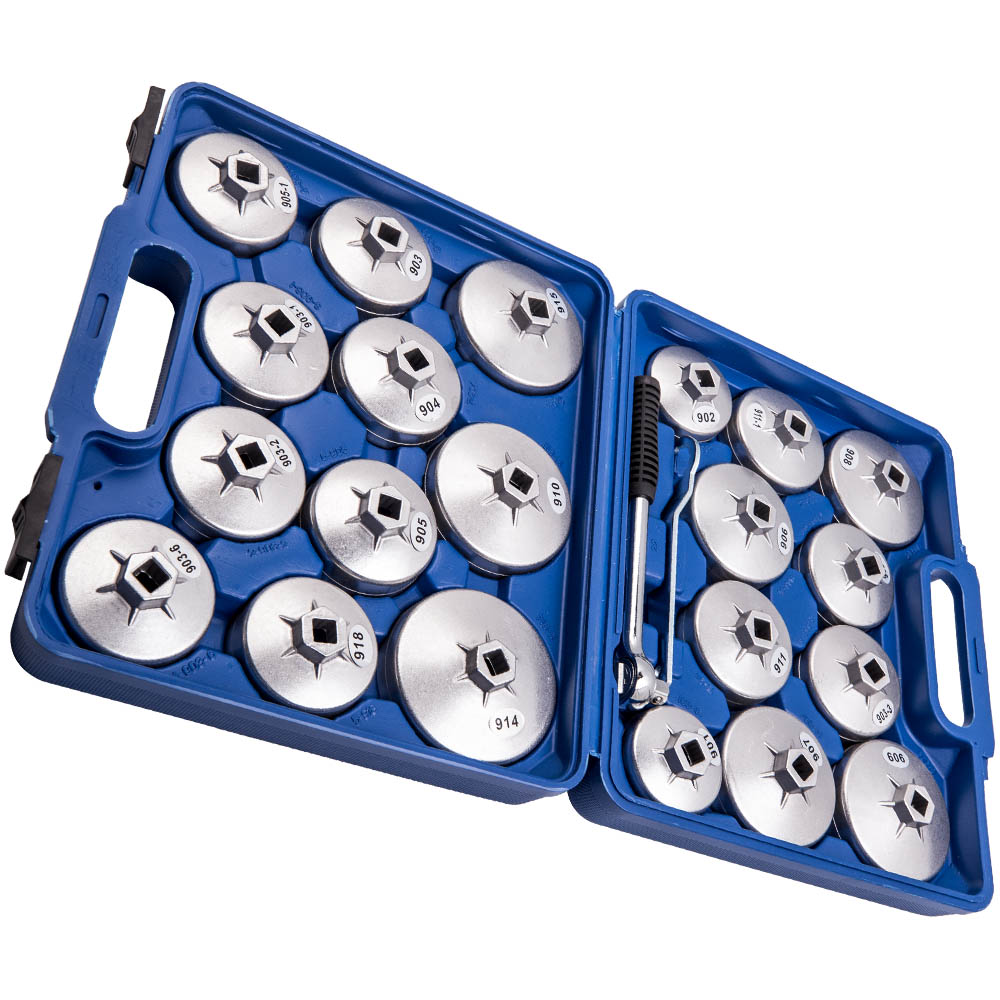 23pcs Cup Type Oil Filter Wrench Tool Set Removal Socket Kit Service Oil Change