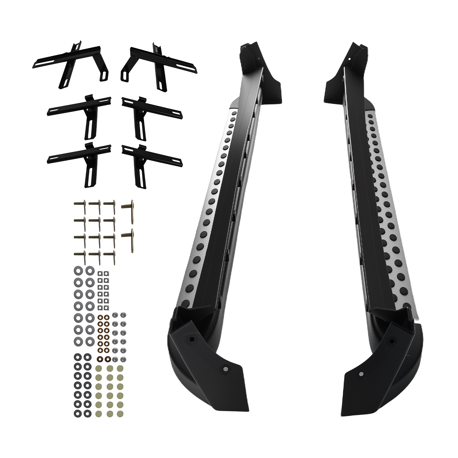 Black Aluminium Side Steps for Nissan X-Trail T32 14-2020 Running Board Pair