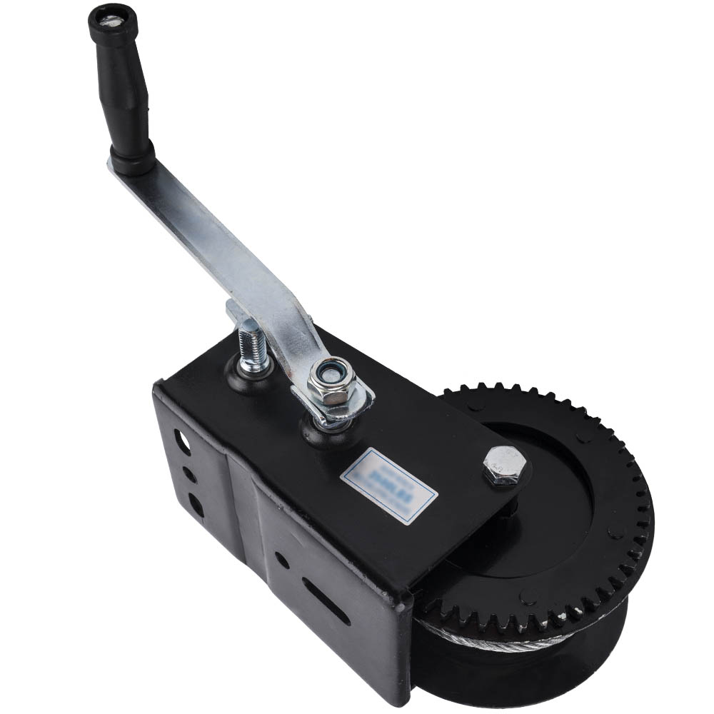 3500lbs GEAR WINCH HAND CRANK W/ 32 Feet CABLE 4 Boat Trailer Truck