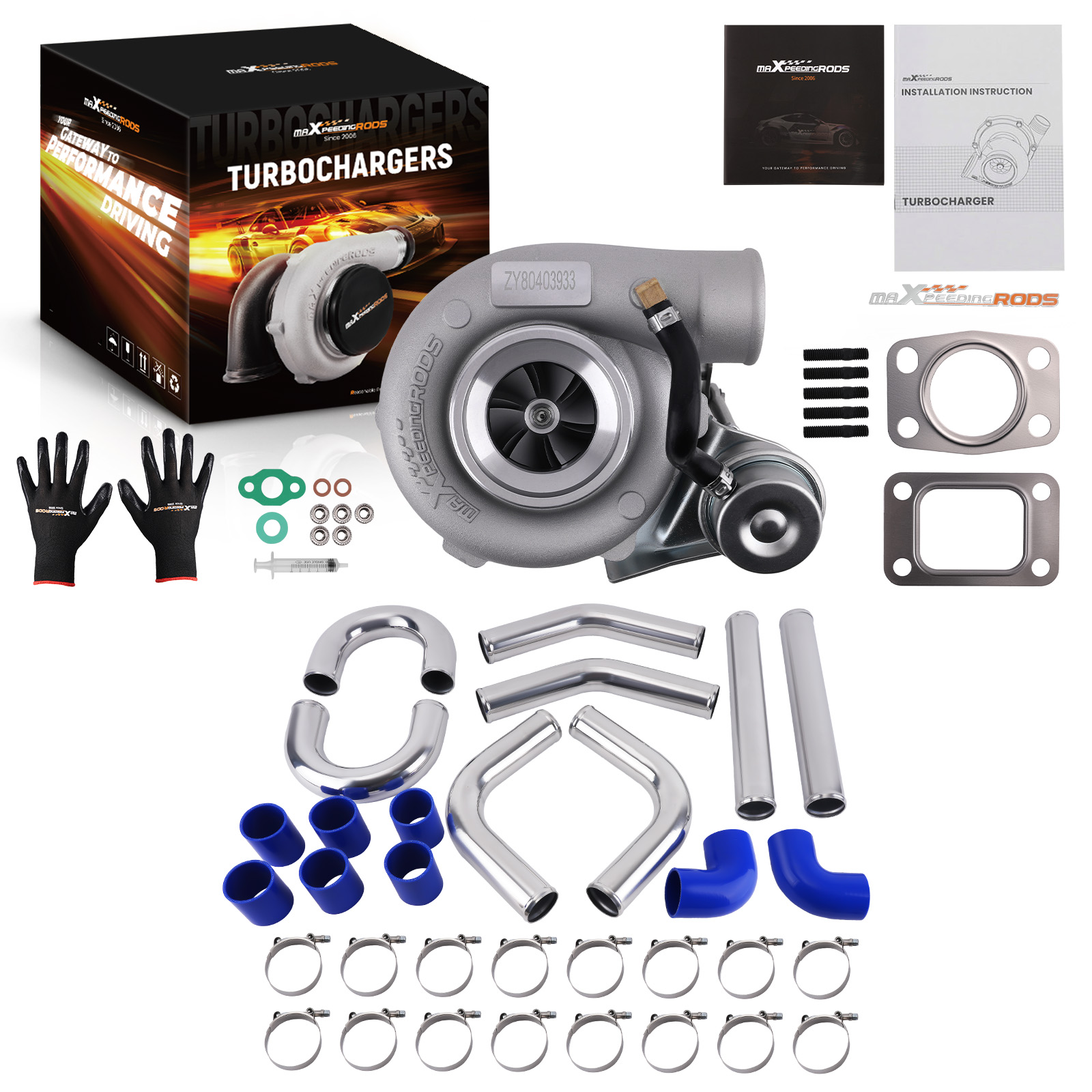 T25 T28 Turbo Gt25 Gt28 Gt2871 Gt2860 Turbocharger + Intercooler Piping Pipe Kit