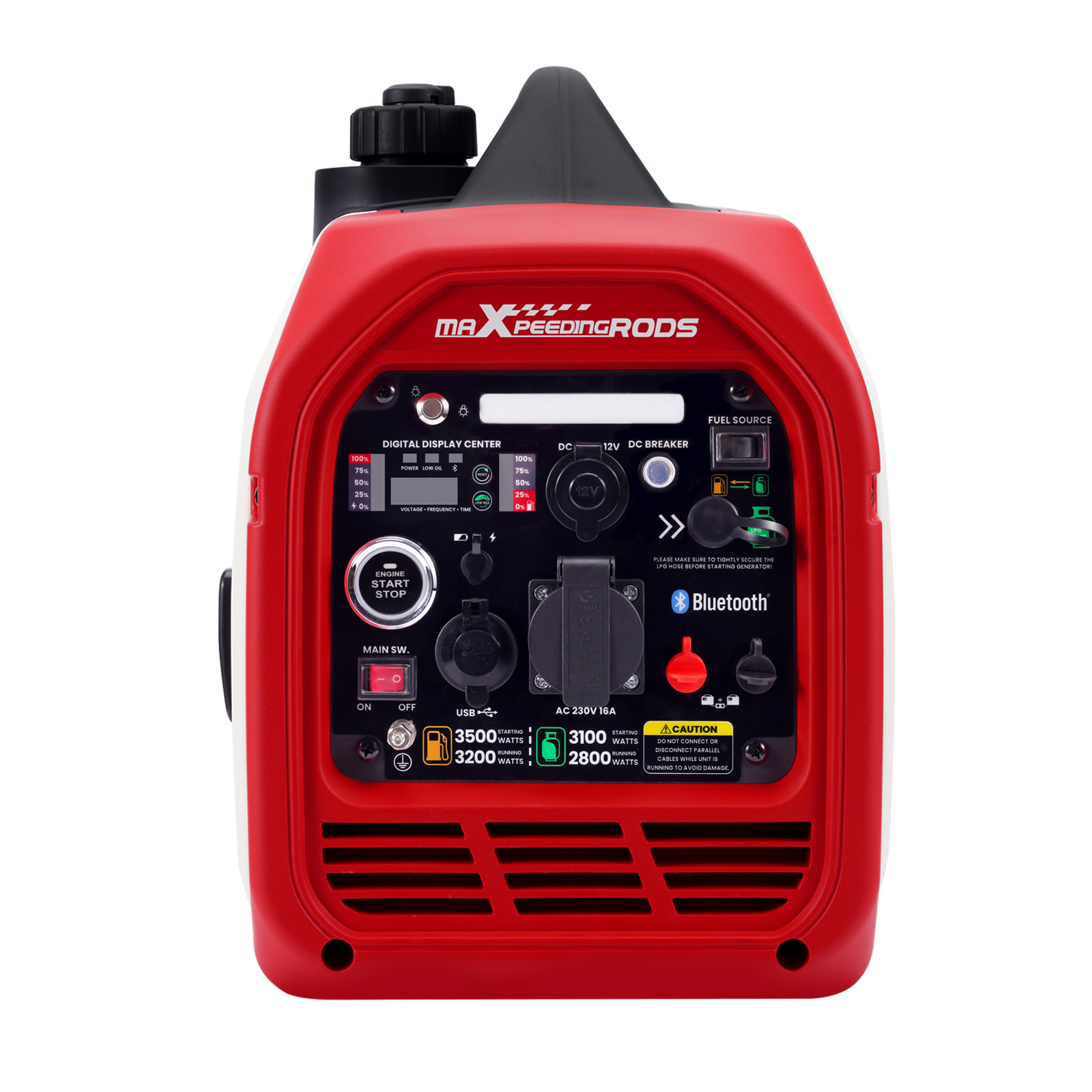 Groupe électrogène Inverter 3300W LPG essence Bluetoot E-Start Silencieux camp