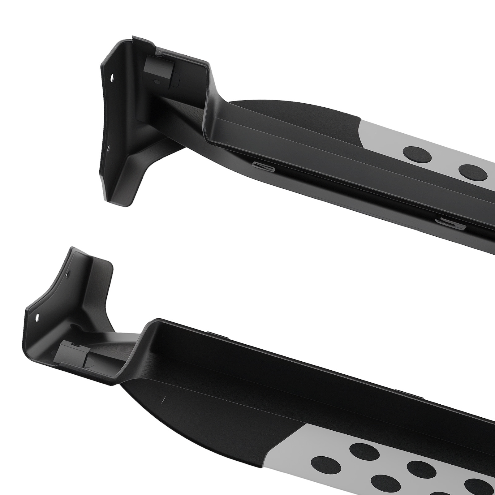 Black Aluminium Side Steps for Nissan X-Trail T32 14-2020 Running Board Pair