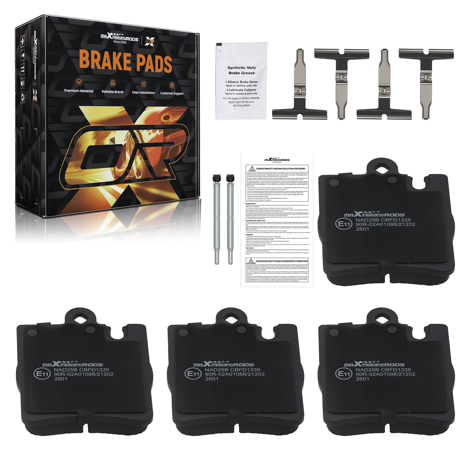 Kit de Frein Arrière for Mercedes-Benz C-Klasse Coupe CL203 2001-2008