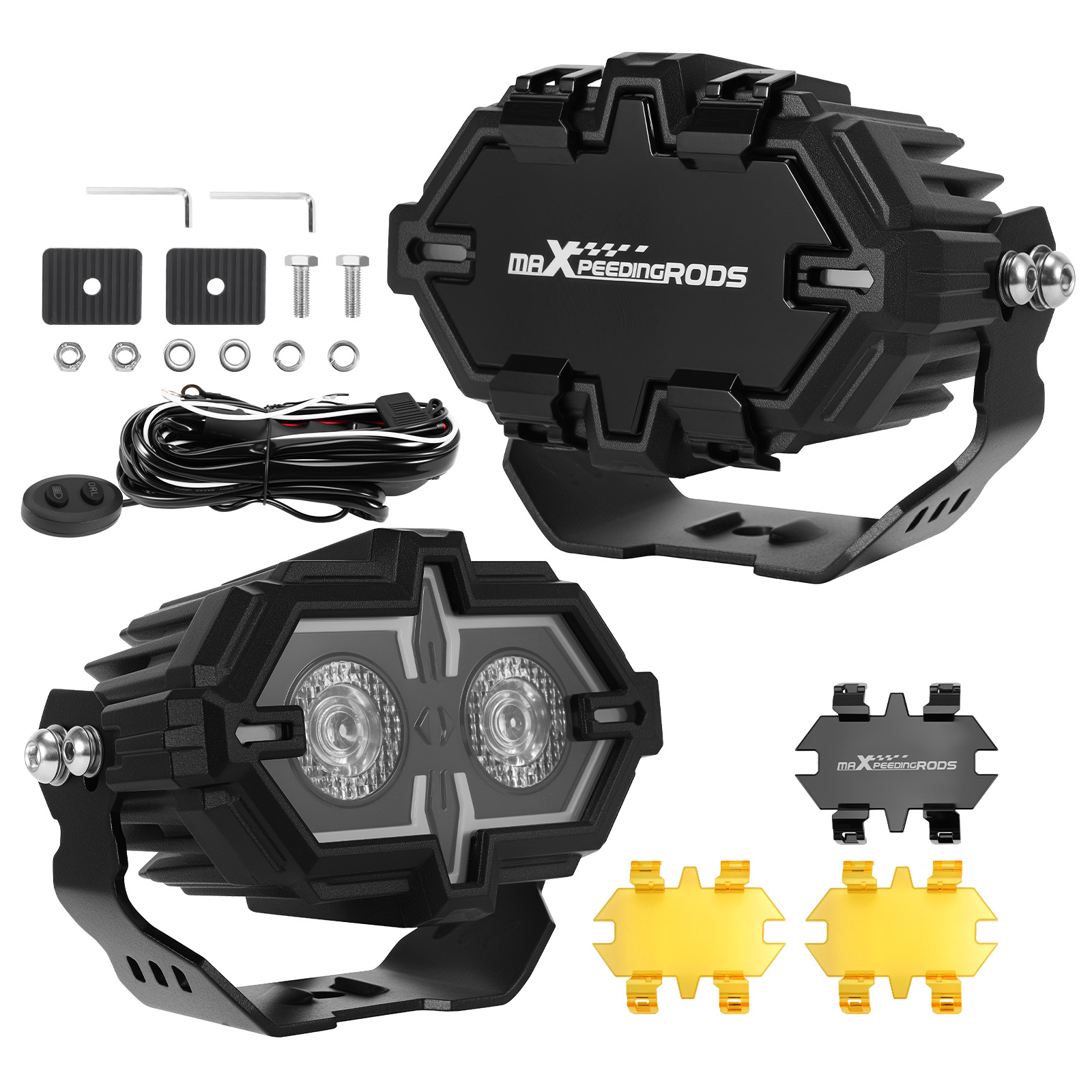 LED Auxiliary Driving Light For 4X4 Off-Road Vehicles Truck 108W White/Amber DRL