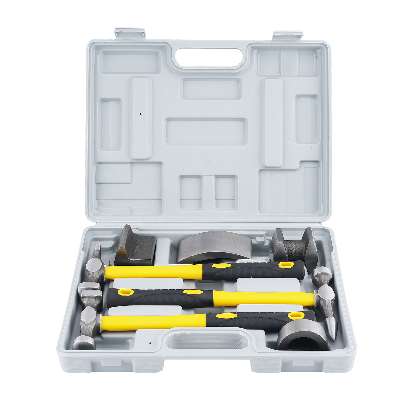 Car Auto Body Panel Beating Dent Repair Tool Kit Dent Hammer Dolly Set 7pcs