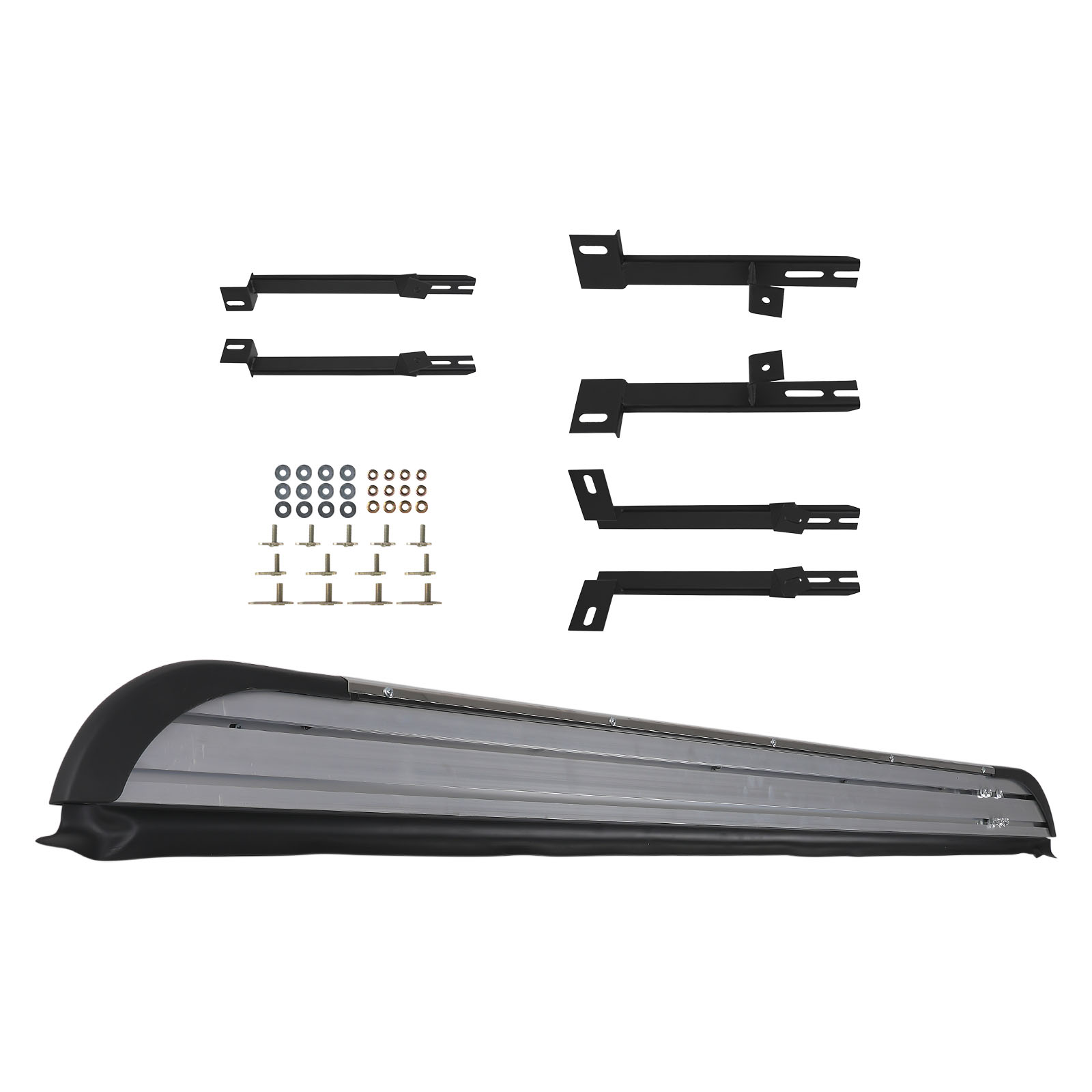 Black Side Step Running Board for AUDI Q7 2017-2023 4M 4MB Aluminum Pair