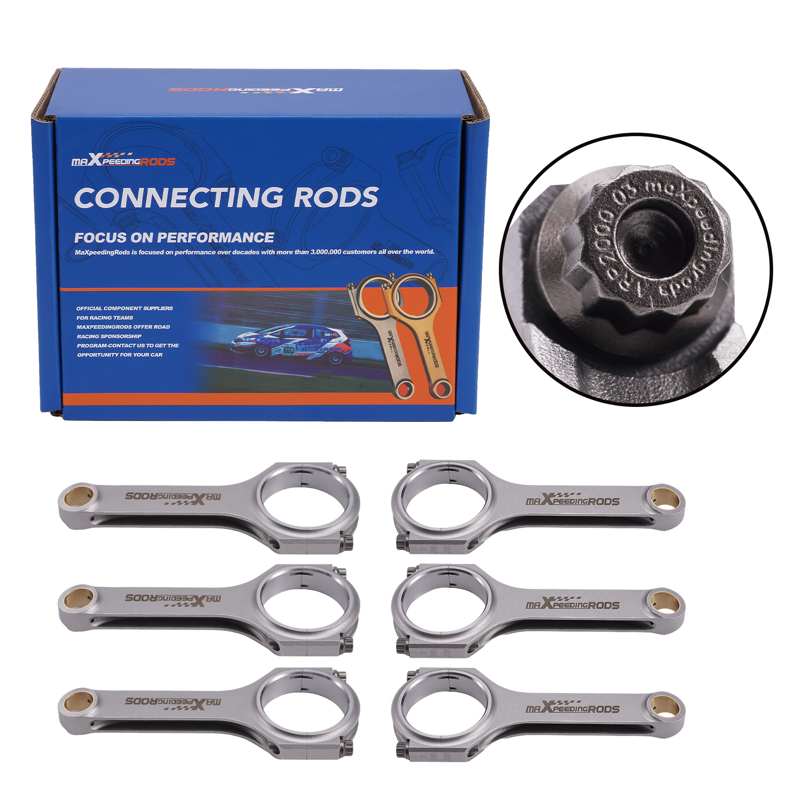 6x Bielle Conrods for BMW 1 3 5 7 er N54B30 E82 E88 E90 E91 E92 E93 3.0 TURBO