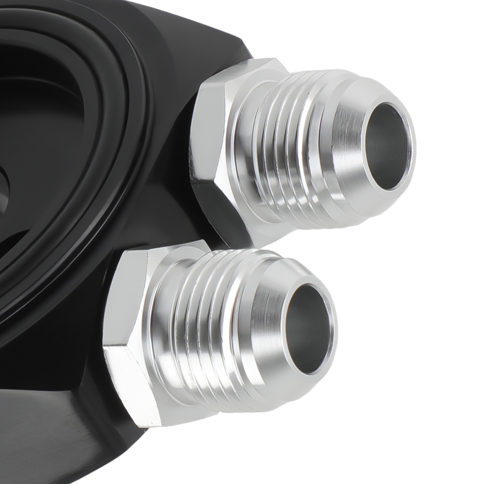 10 Row 10AN Universal Engine Transmission Oil Cooler + Filter Adapter Hose Kit