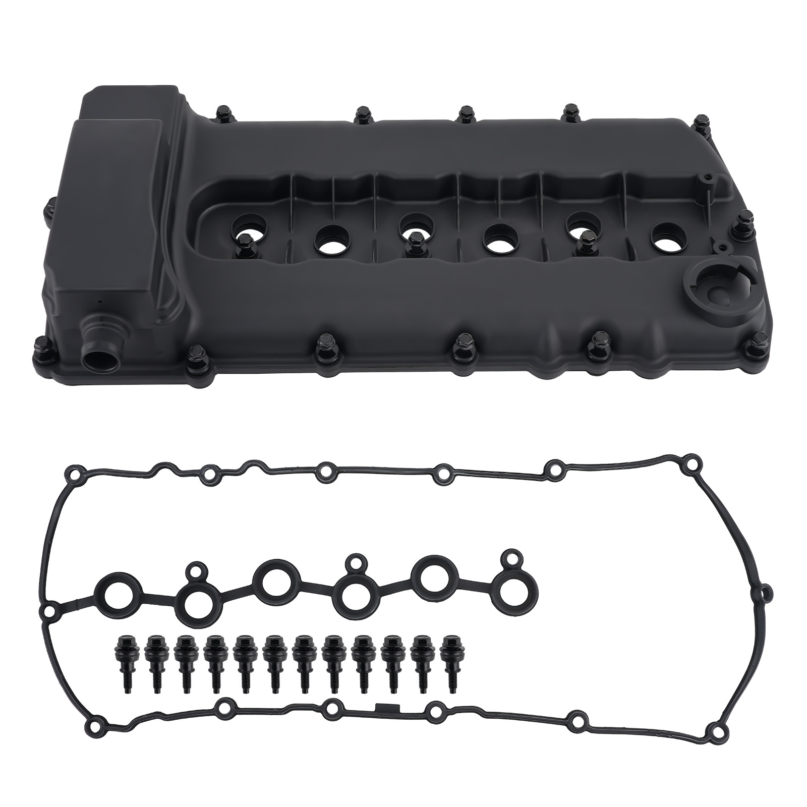 Couvre-culbuteurs noir avec joint for VW Passat CC Touareg AUDI Q7 3.6L V6