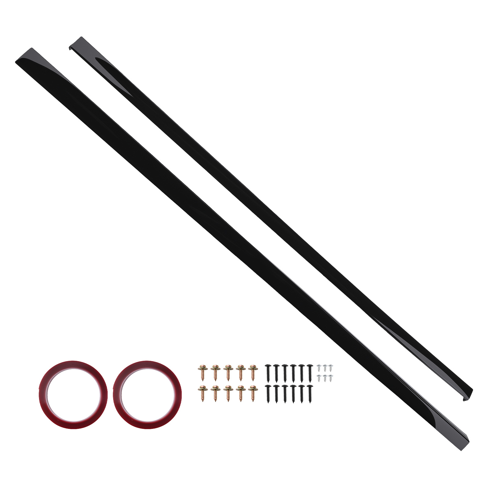Black ABS Side Skirt Panel Kit for VW Golf MK7 MK7.5 13-20 Body Extension R Line