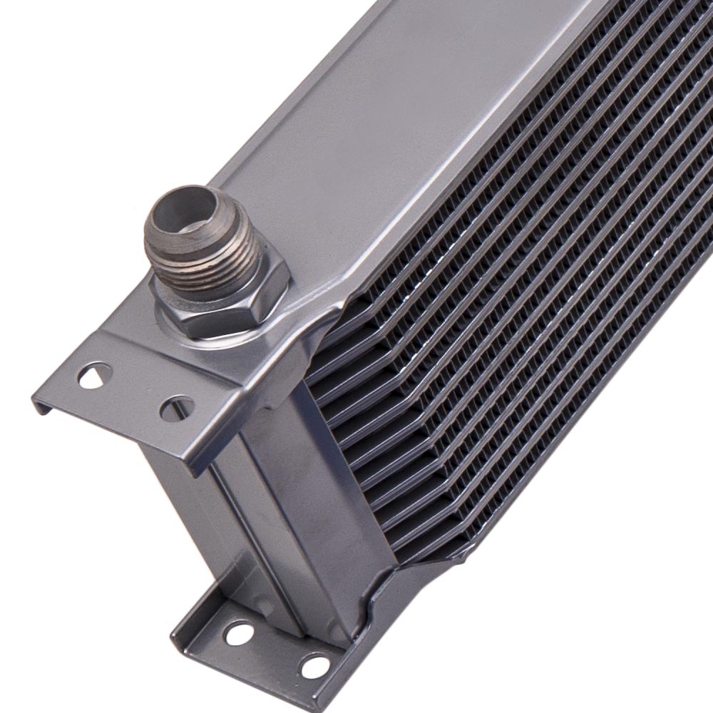 New Universal 13 Row Oil Cooler Oil Lines M20 Filter Adapter Kit Silver Engine