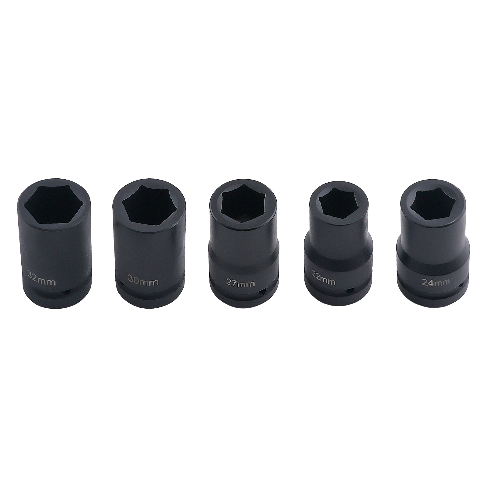 1in Drive Impact Socket Set 10pc 6-Point CR-V 22 to 50mm Heavy Duty Grade