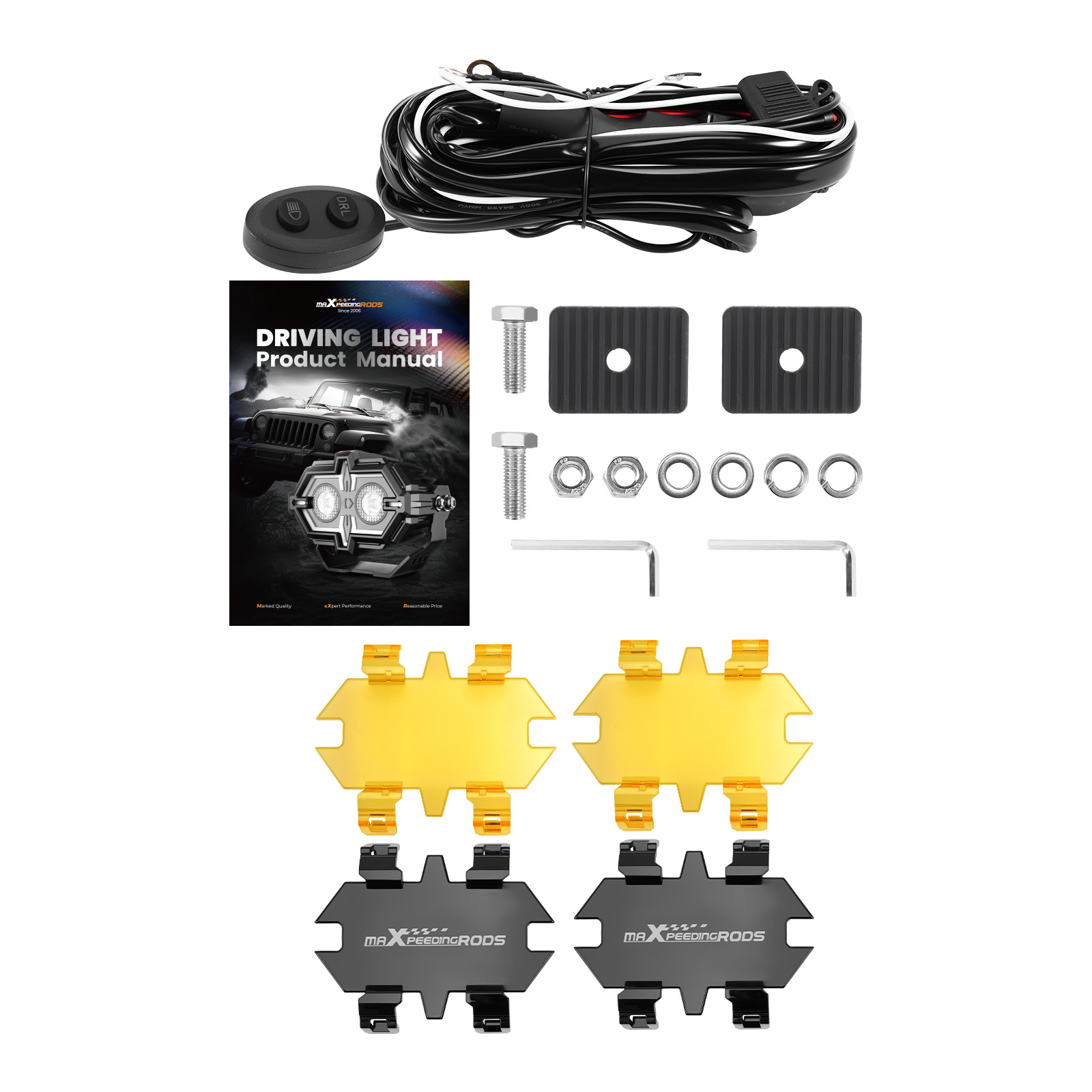 LED Auxiliary Driving Light For 4X4 Off-Road Vehicles Truck 108W White/Amber DRL