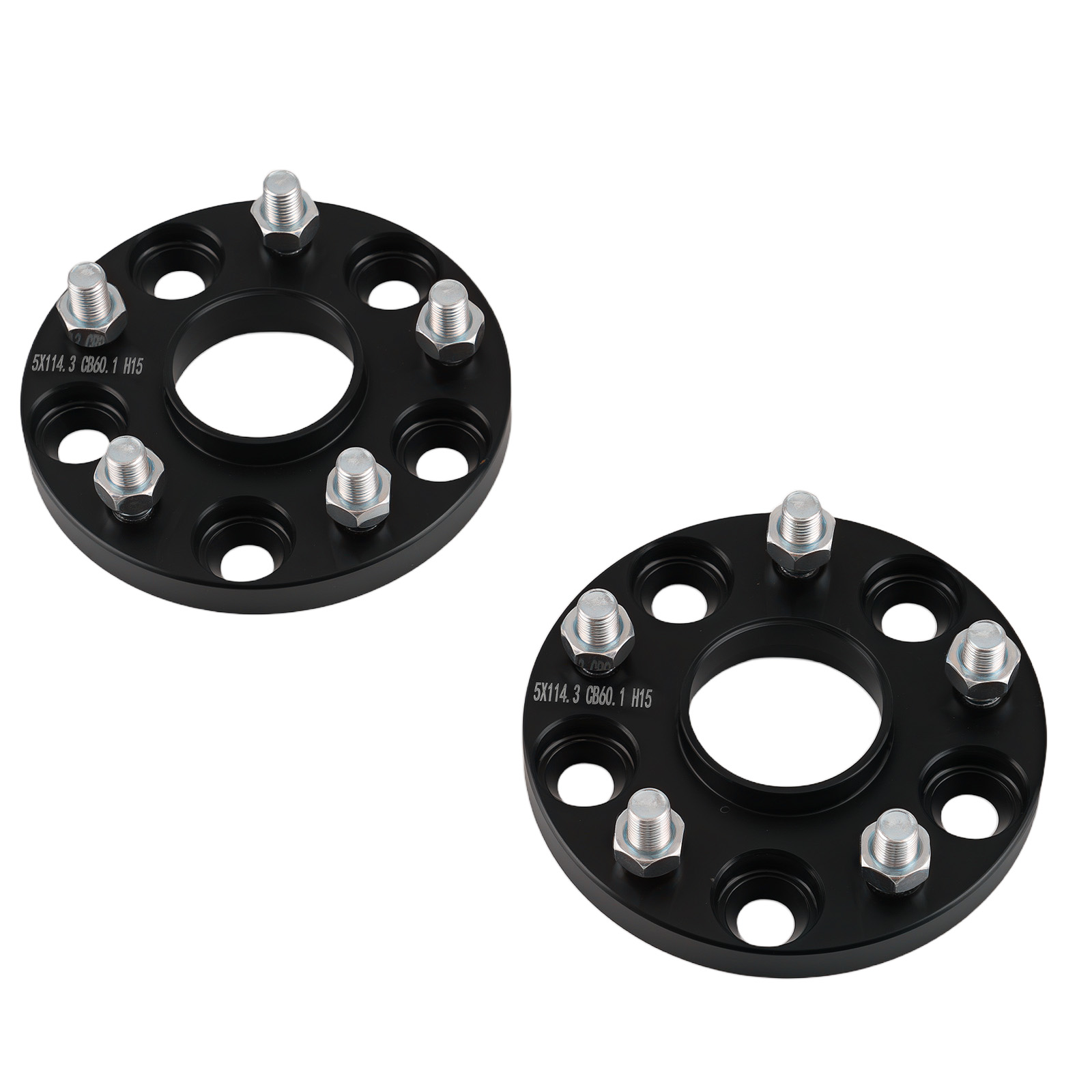 15mm Black Wheel Spacers for Toyota RAV4 1995-2006 5x114.3 Hub Centric M12x1.5