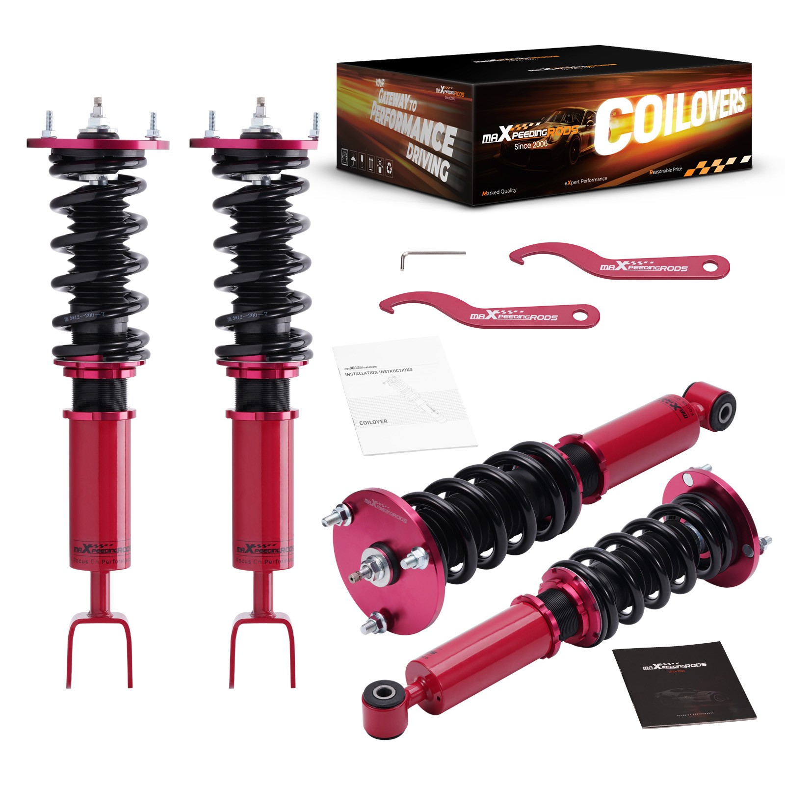 24 Ways Adjustable Coilovers For Lexus SC300 1992-00 JZZ30 Toyota Supra Soarer