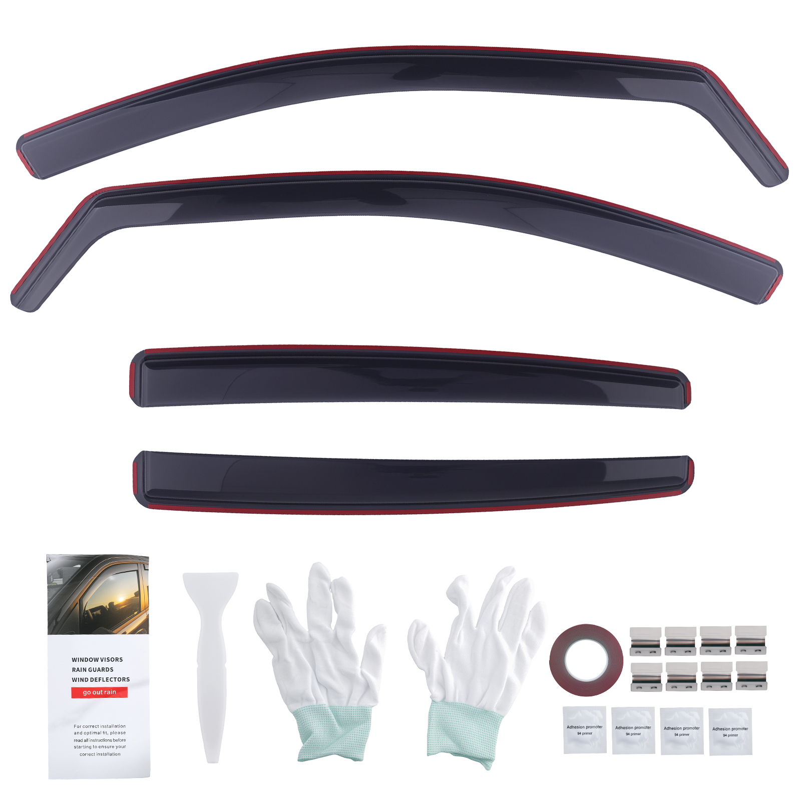 Wind Deflectors for Hyundai IONIQ 2017-2021 In-Channel Rain Shields Acrylic
