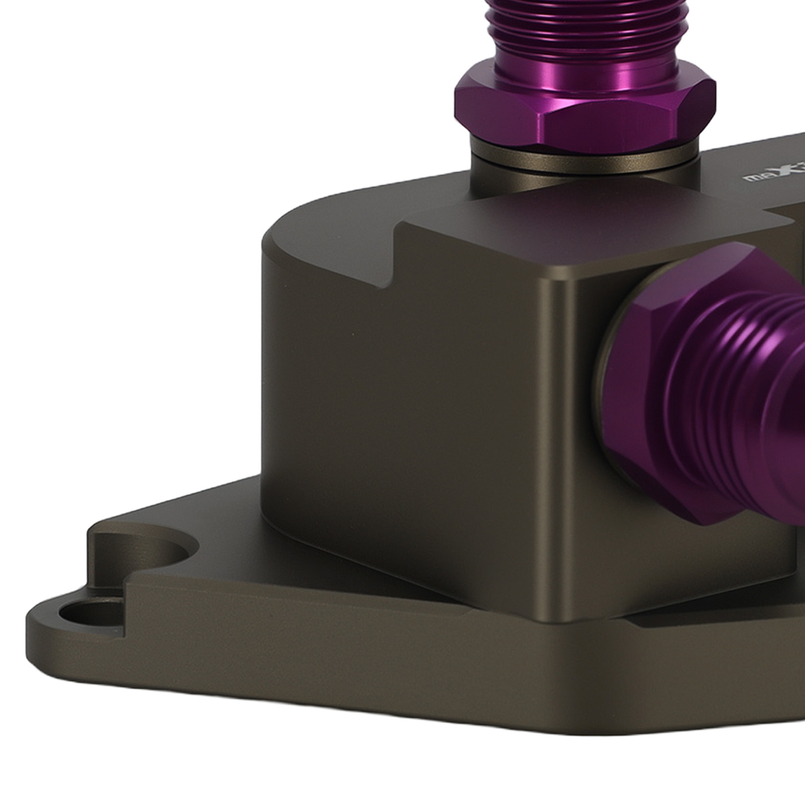 AN10 Oil Cooler Sandwich Adapter for BMW N20 N26 N52 N53 Thermostatic Purple