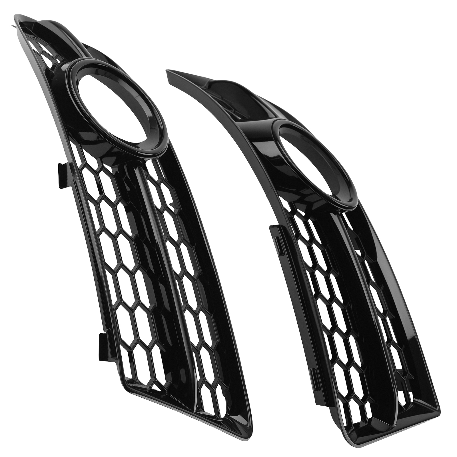 Pair Front Bumper Fog Light Grille Cover for Audi A4 B7 S-Line 05-08 8E0807681F