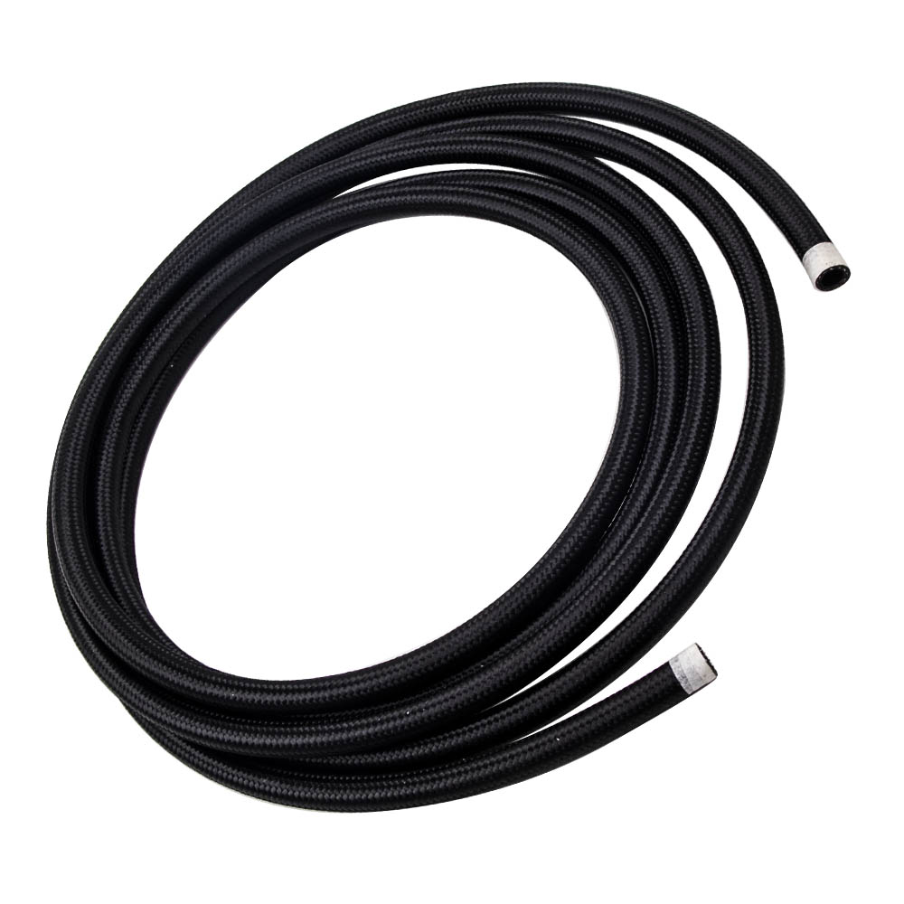 -8 AN8 Steel Nylon Braided Oil Fuel Line Hose End Fitting Kit 16 Feet 5 Meter