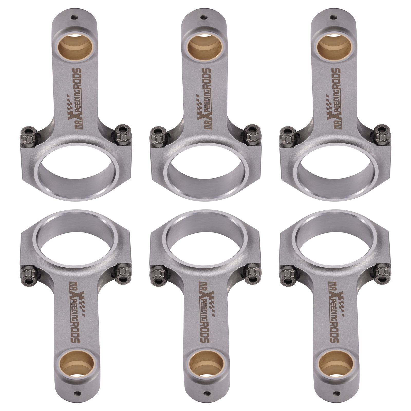 6pcs Connecting Rods for Porsche 3.2 carrera 911 3.3 Turbo ARP 2000 127mm Conrod
