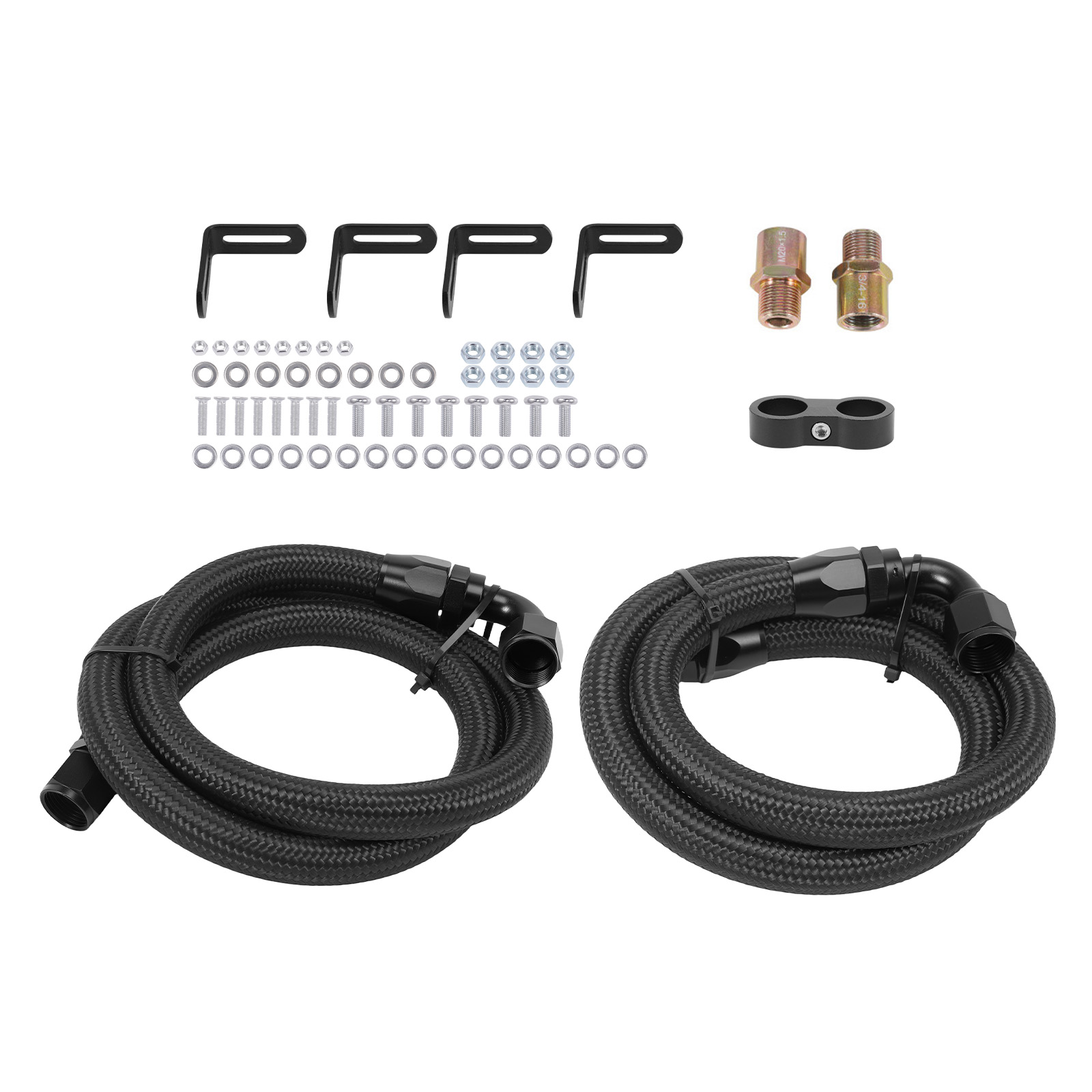 Kit Refroidisseur Huile 10 Rangées Universel Aluminium AN10 Thermostat
