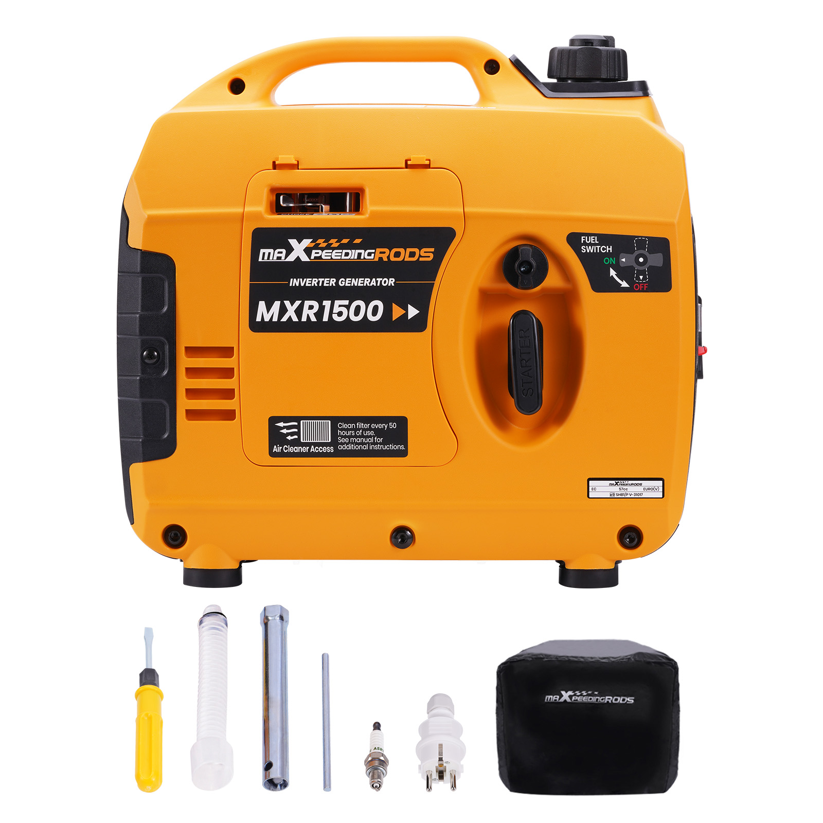 Groupes électrogènes inverter 1200W essence Portable Générateur manuel 4 temps