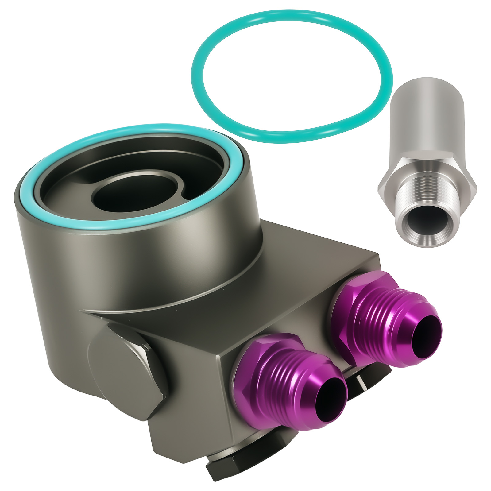 Aluminum Oil Cooler Filter Adapter AN10 for Honda Civic Gen10 FC1 FK7 Purple