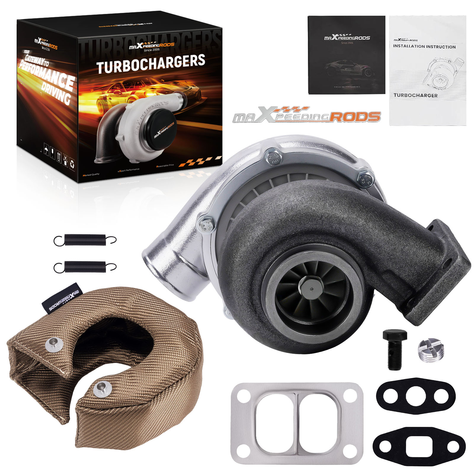 500HP T3 Twin Scroll Turbocharger Floating Bearing for 2.0L-3.0L Universal
