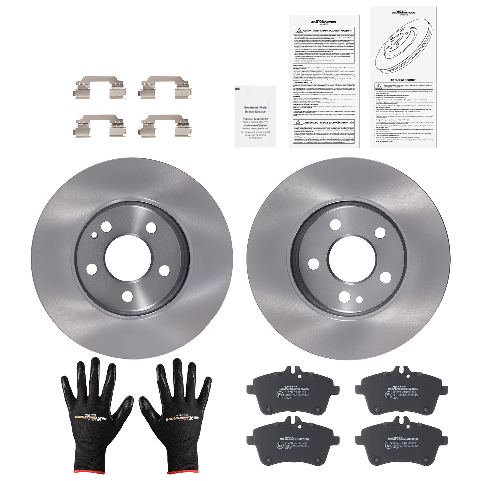 Disques Frein Avant 288mm for Mercedes-Benz A200 B180 W169 W245 Ventilés