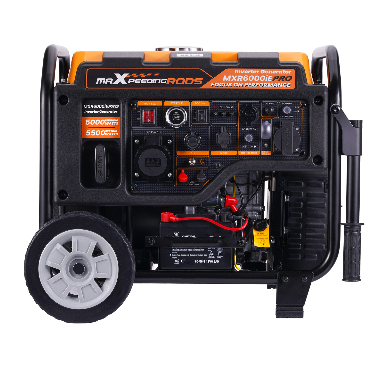 5500W Générateur Inverter 5.5KW 230V Démarrage à essence Groupes électrogènes